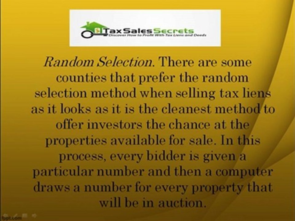 Tips in Bidding on Tax Liens