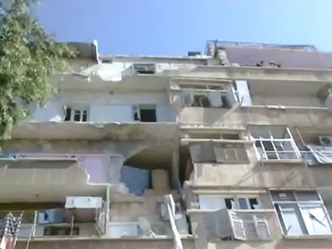 Syria فري برس حلب بستان القصر أثار القصف عالحي وتهدم المنازل 9-8-2012