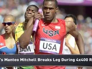 Manteo Mitchell Breaks Leg, USA Advances