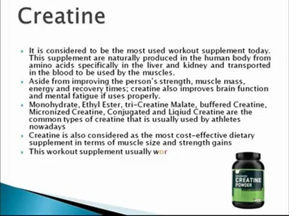 Kinds of Workout Supplements For Muscle Building
