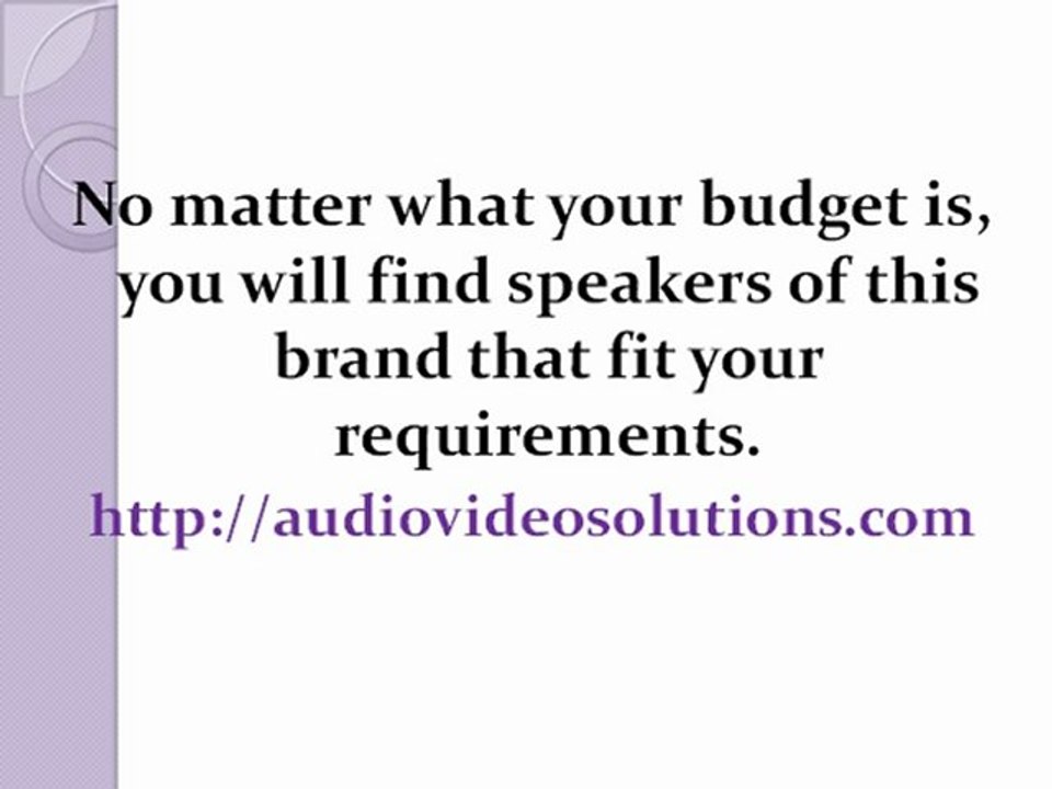 Bowers and Wilkins Speaker