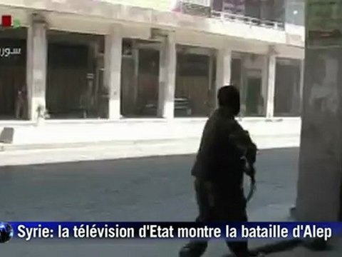 Syrie: la télévision d'Etat montre des images de combats à Alep