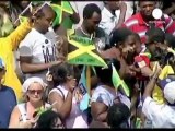 Jamaica celebrates three Olympic 200 metre medals