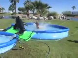 Havuzu Tutturamayan Kız Yere Çakıldı