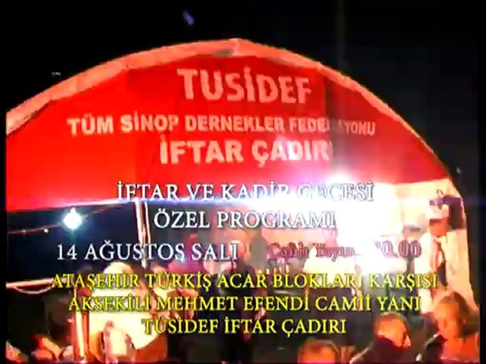 Ataşehir Tüsidef İftar ve Kadir Gecesi Programı Tanıtımı