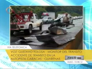 Accidente de tránsito en La Gran Mariscal de Ayacucho causa retraso