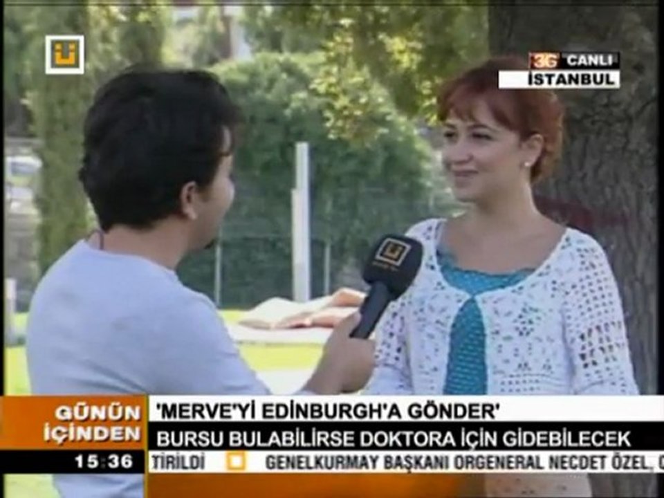 Zeynep Merve UYGUN u  Edinburgh a gönder kampanyası başlatan Merve ülke tv de Musa Alcan Konuğu