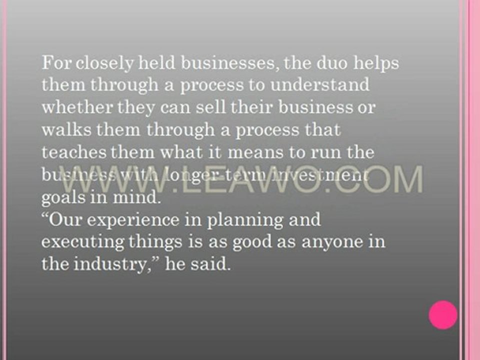 WORDPRESS Duo teamed up to form financial planning group