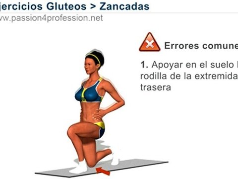 Zancadas, ejercicio para piernas y glúteos