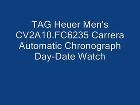 TAG Heuer Men's CV2A10.FC6235 Carrera Automatic Chronograph Day-Date Watch
