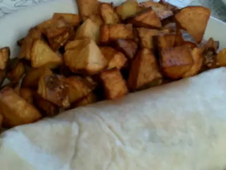 Terrance And Sarah Share A Big Breakfast Burrito, Ormond Beach, Florida