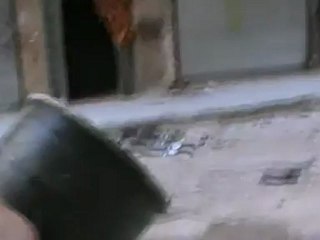 Syria فري برس  حلب صلاح الدين   عينه من القذائف التي يقصف بها الحي 11 8 2012