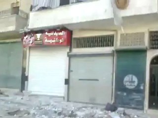 Syria فري برس حلب  الفردوس  قصف عنيف عالحي وتهدم المباني 11-8-2012