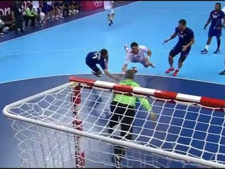 Thierry Omeyer en mode muraille face à la Croatie - JO 2012 - 10/08/2012