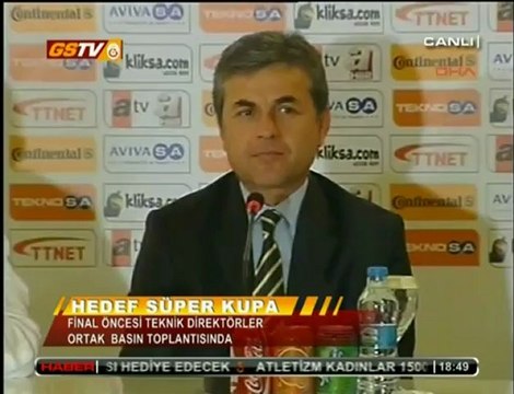 Super kupa oncesinde Fatih Terim ve Aykut Kocaman'in basin toplantisi.