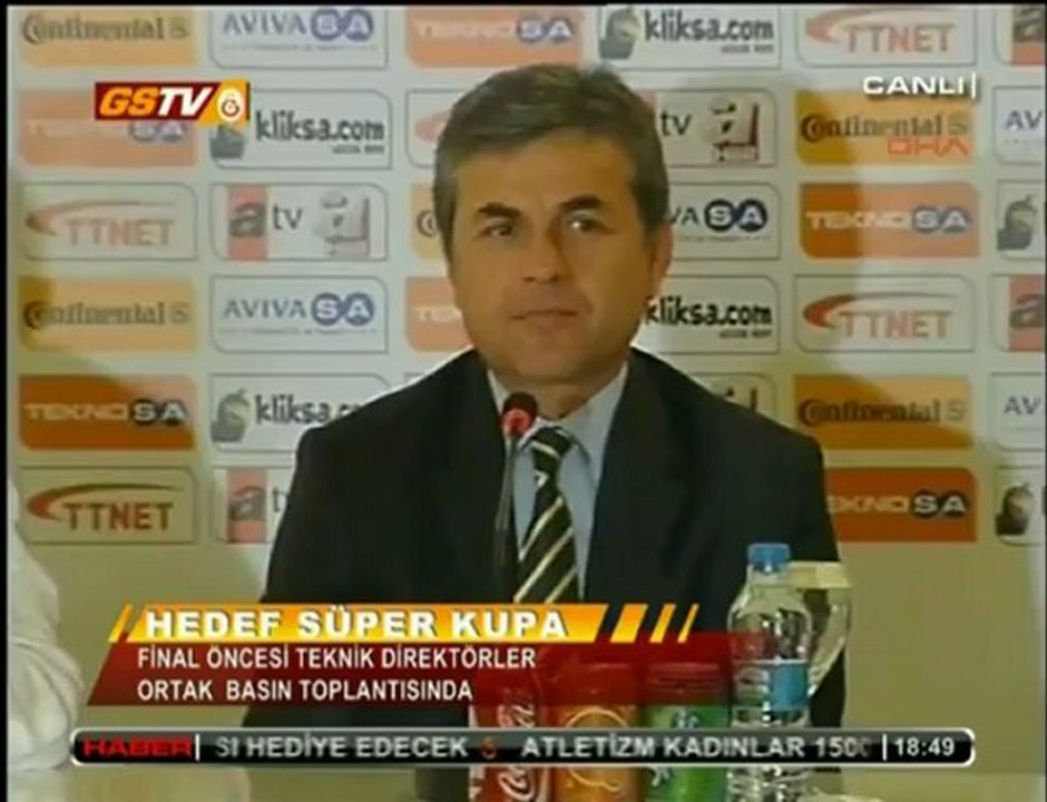 Super kupa oncesinde Fatih Terim ve Aykut Kocaman'in basin toplantisi.