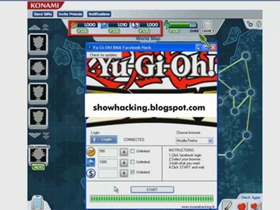 Yu Gi Oh Bam Facebook Hack