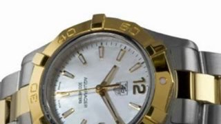 TAG Heuer Women's WAF1424.BB0825 Aquaracer 28mm 18k Yellow Gold Mother-of-Pearl Dial Watch