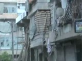 Syria فري برس صلاح الدين   اثار القصف الصاروخي الوحشي على الحي 11 8 2012  ج2