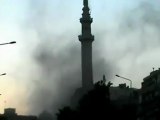 Syria فري برس حلب  تصاعد الدخان جراء القصف على حي سيف الدولة 11-8-2012م