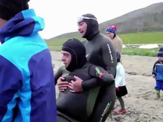 Quadruple amputee prepares to swim Bering Strait