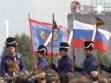 Cosacos rusos trotando hacia París