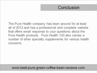 Review of Green Coffee Bean Extract by Pure Health