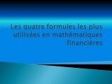 Formules usuelles de mathématiques financières