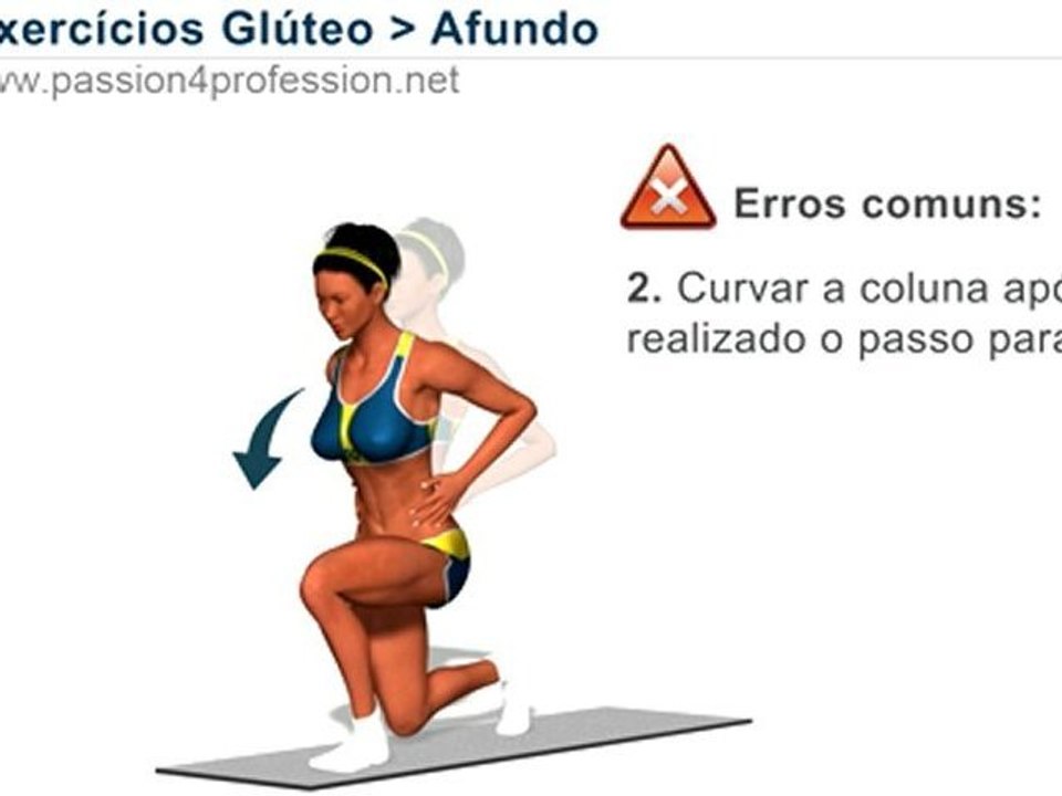 Afundo, exercício para bum bum