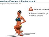 Fentes avant, exercice fesses