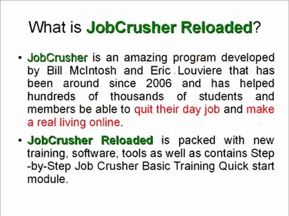 Job Crusher Reloaded Review: Don't Buy Before you Read JobCrusher Reloaded Reviews