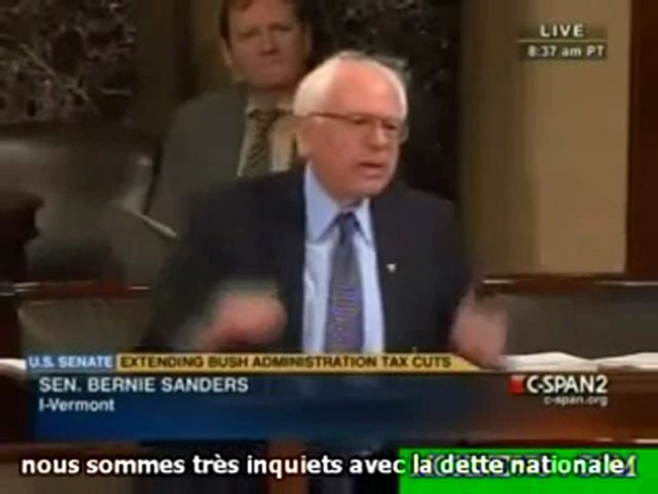 LES RICHES SONT EN GUERRE_Sénat des USA  Bernie Sanders  06 déc 2010