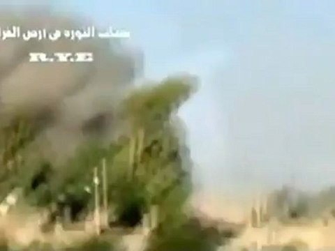Video shows Syrian warplane bursting into flames