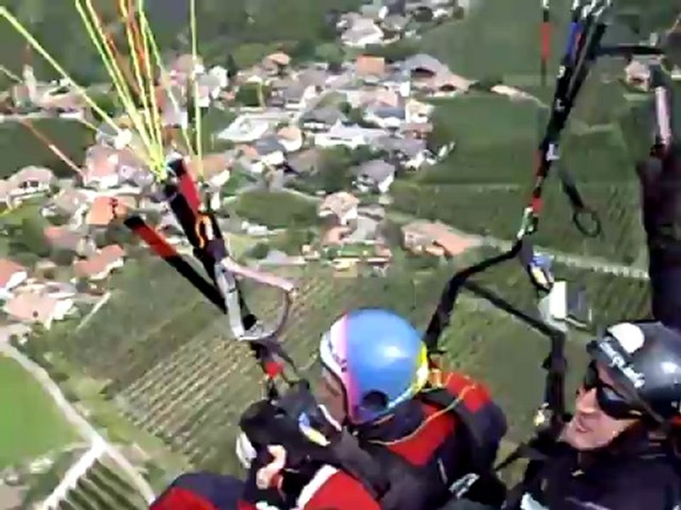 Tandemflug Preidlhof über Naturns in Südtirol