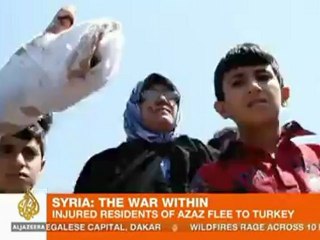 Syria: Injured residents of Azaz flee to Turkey