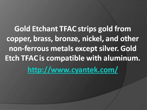 Gold Etchant for microelectronic circuits