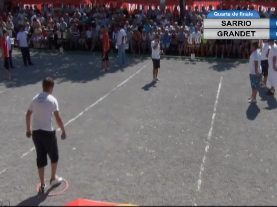 Pétanque. Quart de finale du Mondial de Millau triplette 2012