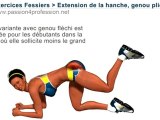 Exercice fessiers pour femme: Extension hanche, genou plié