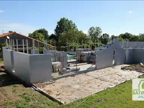 Construction d'une maison passive en blocs de coffrage isolants IsoteQ