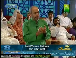 Noor e Ramzan Hum Ke Saath By Hum TV - 14th August 2012 (Aftar) - Part 2