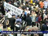S.Korea holds ceremony to welcome athletes home