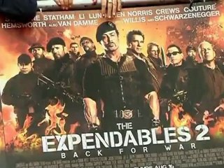 "Expendables 2" hits London, Robert Pattinson surfaces