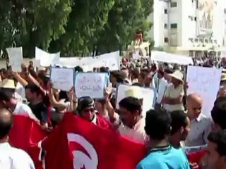 Greve e protestos na Tunísia