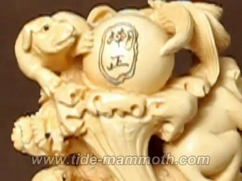 Mammoth Ivory Handcrafted Chinese 12 Zodiac Animal Carving 37499
