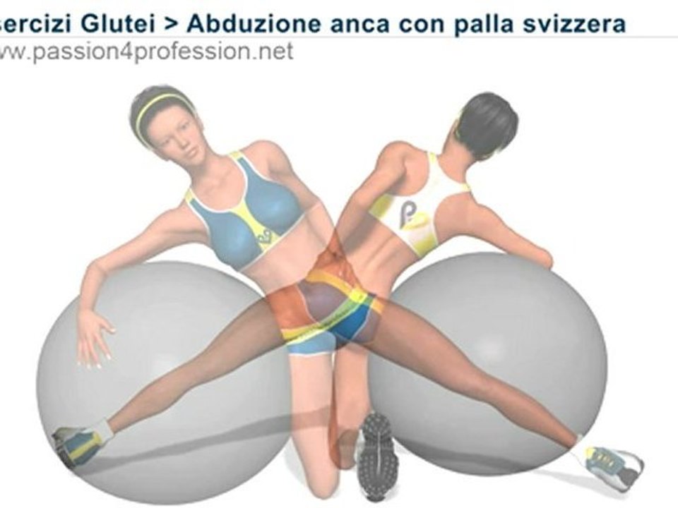 Abduzione anca con palla svizzera - Esercizi Glutei – Видео Dailymotion