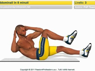 Addominali in 8 minuti - Livello 3 (No music)