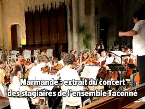 Marmande concert des stagiaires de l'ensemble Taconné