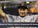 Giants' Cabrera Suspended for PED Use