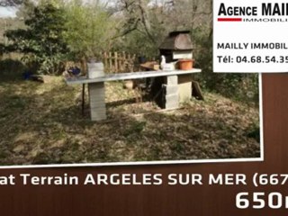 Vente - terrain - ARGELES SUR MER (66700)  - 650m²
