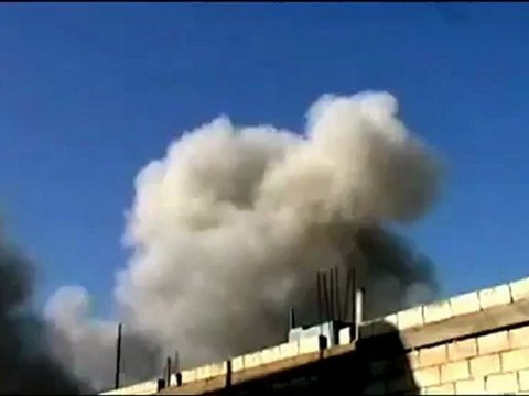 فري برس ادلب جرجناز قصف بالطائرات على بيوت المدنيين 16 8 2012